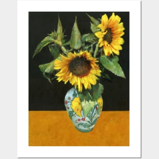 Sunflowers On Gold Posters and Art